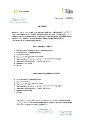 Hydrochem DGE SA 2018